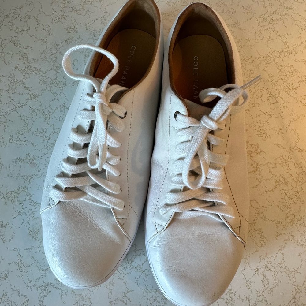 Cole Haan White Leather Sneakers